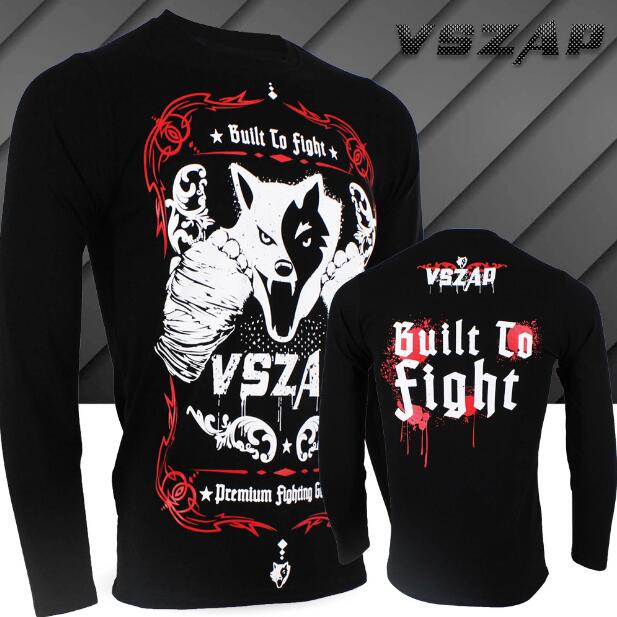 VSZAP BUILT 2 FIGHT  Retail Ƽ  MMA fightboxing  /VSZAP BUILT 2 FIGHT Long-sleeved T - shirt male MMA fightboxing and martial arts